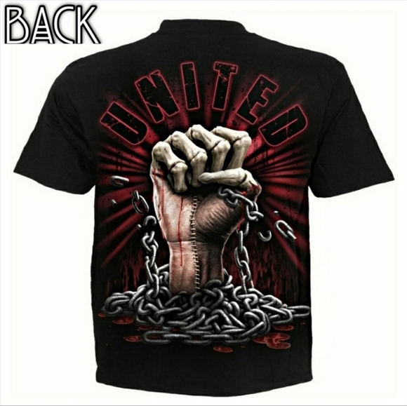 Spiral Direct Gothic Tee – 4XL Black Cotton Crewneck w/ “We Bleed Together” - Picture 1 of 6